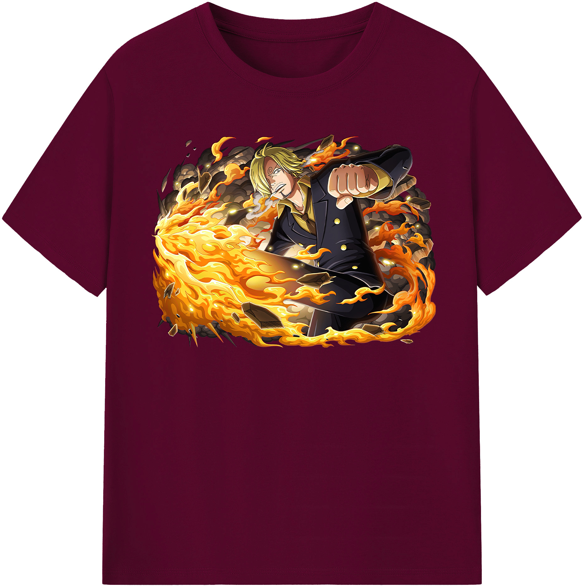 （画像用） ワンピース サンジ ONE PIECE Sanji レディースカジュアルプリントTシャツ（綿100％）